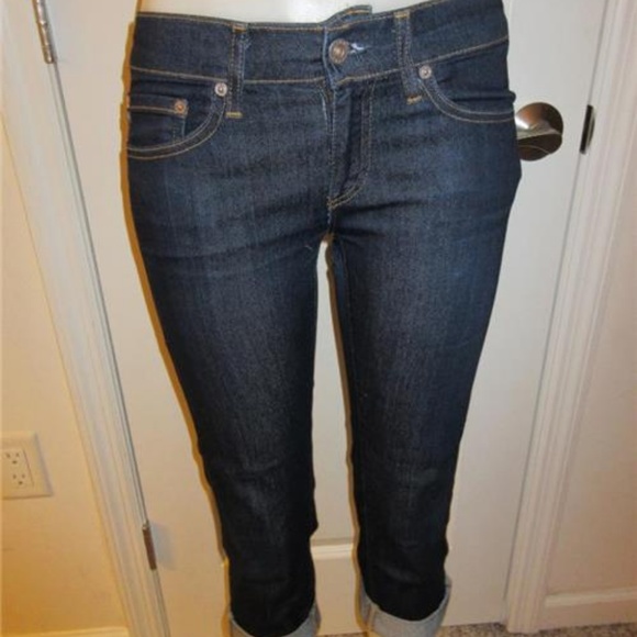 Ag Adriano Goldschmied Denim - ADRIANO GOLDSCHMIED BLUE TOMBOY CROP  JEANS 25